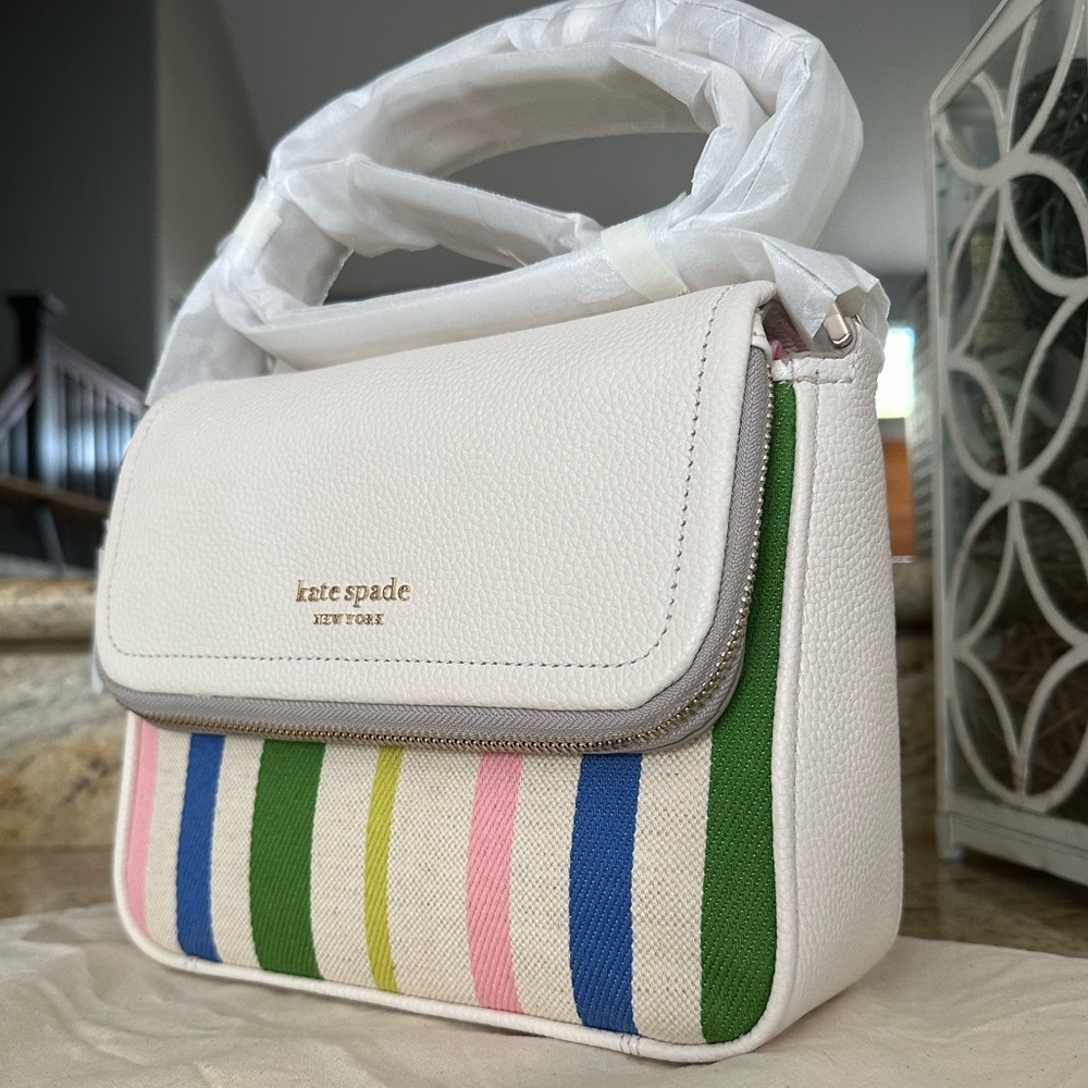 New Kate spade run around breezy stripe crossbody bag - Picture 1 of 10